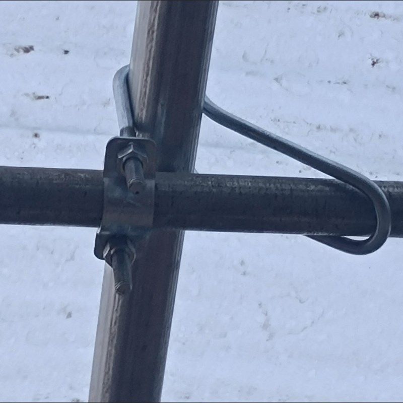 30*75椭圆形管卡十字U型管卡大棚卡扣连接件镀锌T钢管卡扣脚手架