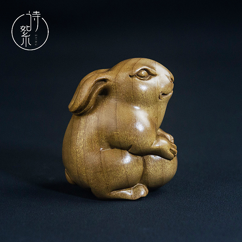 金丝楠木生肖动物湘工鼠牛虎兔龙蛇马羊猴鸡狗猪手把件桌面小摆件