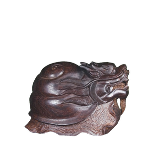 【安居乐业】印度小叶紫檀瑞兽椒图手把件老料湘工雕刻吉祥小摆件