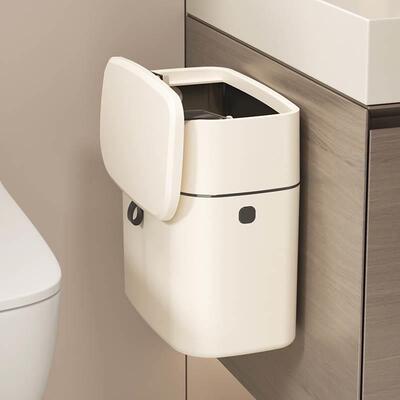 厨房垃圾桶挂式橱柜门厨余收纳桶家用带盖壁挂厕所卫生间夹缝