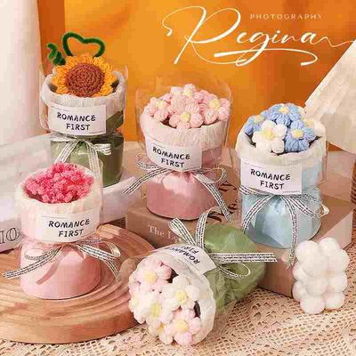 教师节2024新款礼物送老师幼儿园手工编织成品花束伴手礼实用礼品