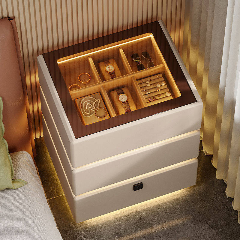 卧室简约悬浮现代床头柜实木轻奢智能多功能无线充电密码锁床边柜,电子元器件市场,电线扎带/束线带,淘宝优惠券,粉丝福利购,淘宝优惠卷