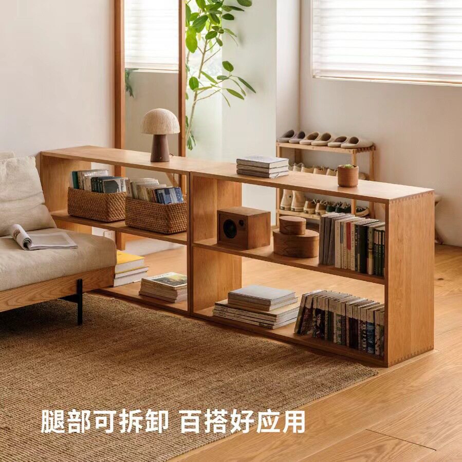 樱桃木日式环保实木收纳书柜