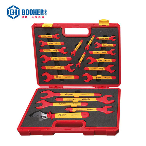 宝合(booher)20件套绝缘开口扳手工具组套6~32mm 0200308
