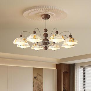 中古风客厅吊灯宋式美学柿子餐厅灯创意现代中式复古法式卧室吊灯