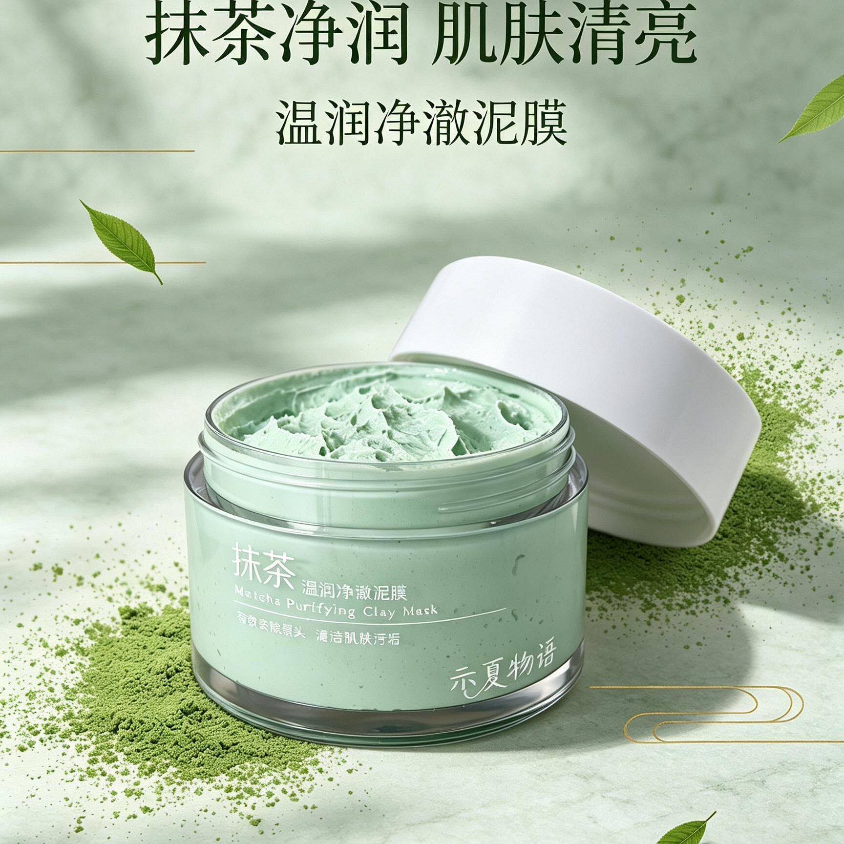 示夏物语抹茶泥膜去黑头粉刺清洁