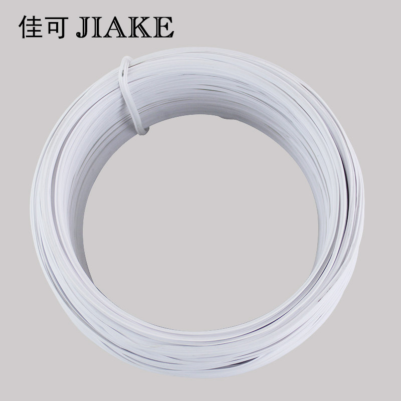 电镀锌扎丝金属铁芯电缆扎线黑白0.75mm包塑铁丝PVC绑扎带绑丝