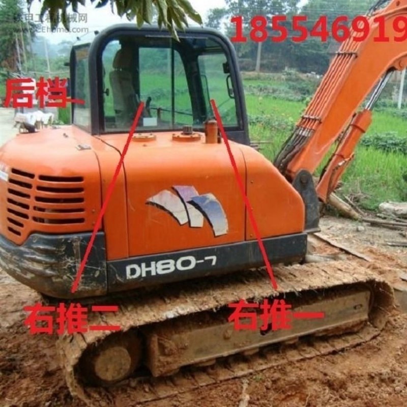 大宇斗山DH80-7 DH6t0-7挖掘机前档 后挡 左右门窗上下挡风玻璃