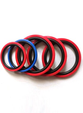 STD格莱圈组合密封圈进口聚氨酯油封油I缸活塞双向密封孔用PU红色