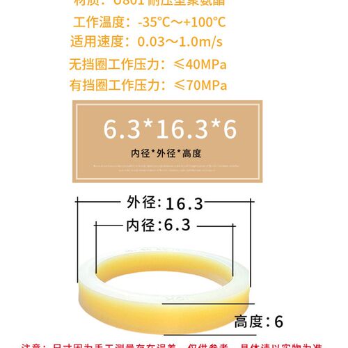 进口Eidi Off-White日本原装Nok油封气缸活塞轴式高压密封正品6.3