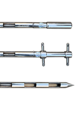 全304不锈钢双层粉末取样管  水泥 粉末 固体取样器 旋转式取样管
