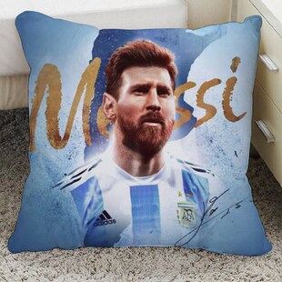 2022卡塔尔阿根廷梅西C罗抱枕世界杯装饰品周边纪念品靠垫礼品