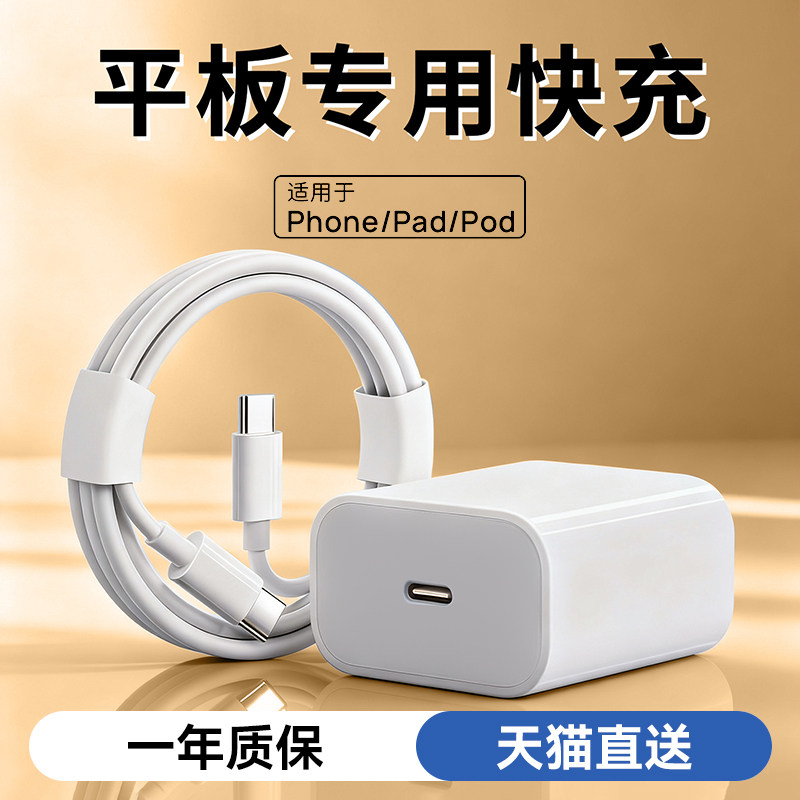 驯龙师 平板PD充电线适用苹果ipadpro快充tepyc数据线手机ipad Air5充电器线mini6双Typec套装Air4电脑5专用9