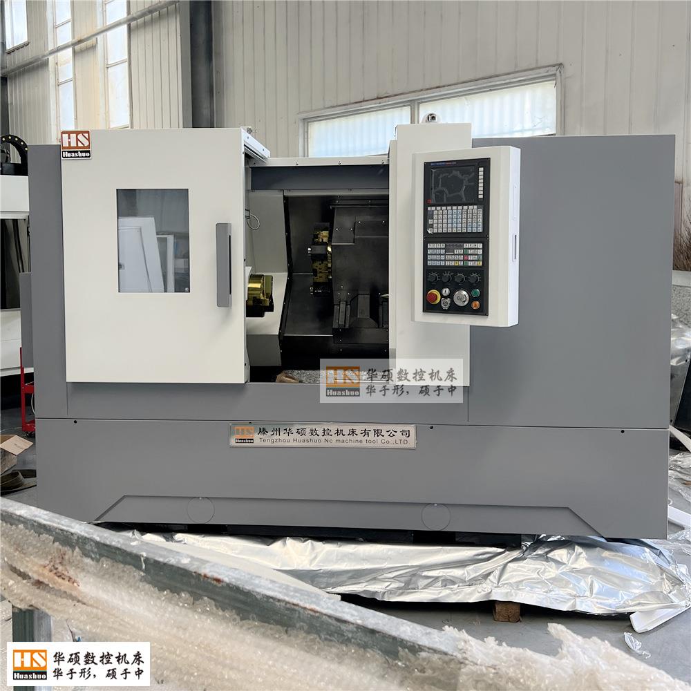 供应50斜轨数控车床配置液压卡盘液压刀塔液压尾座链式排销