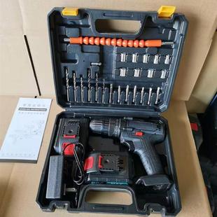 家用多功能手电钻电动螺丝五金工具 锂电池充电钻12V21V套装