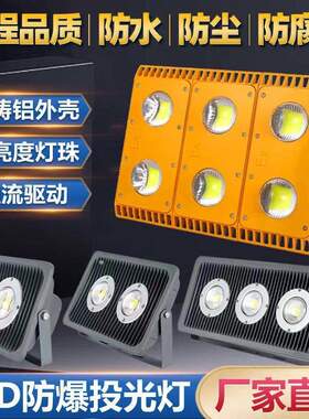 隧道灯led防爆灯仓库户外灯100W200w加油站船用低压24V 36V投光灯