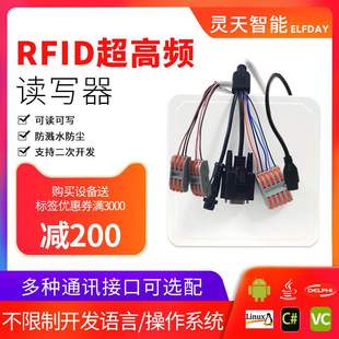 rfid读卡器超高频标签阅读器串网口韦根485远距离读写R2000一体机