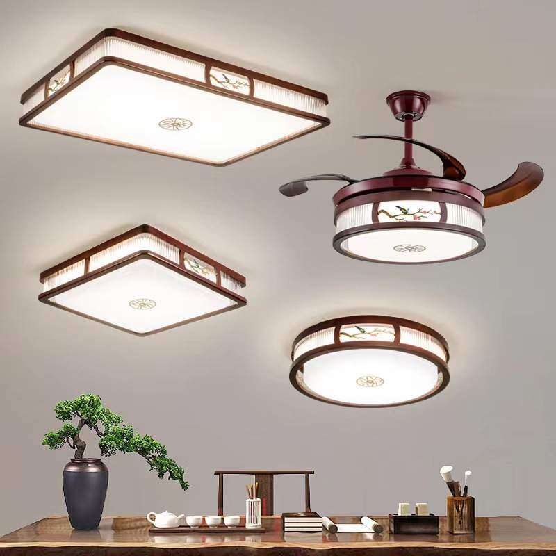 新中式全光谱护眼吸顶灯实木中国风客厅灯长方形金丝檀卧室房间灯,鲜花速递/花卉仿真/绿植园艺,割草机/草坪机,淘宝优惠券,粉丝福利购,淘宝优惠卷