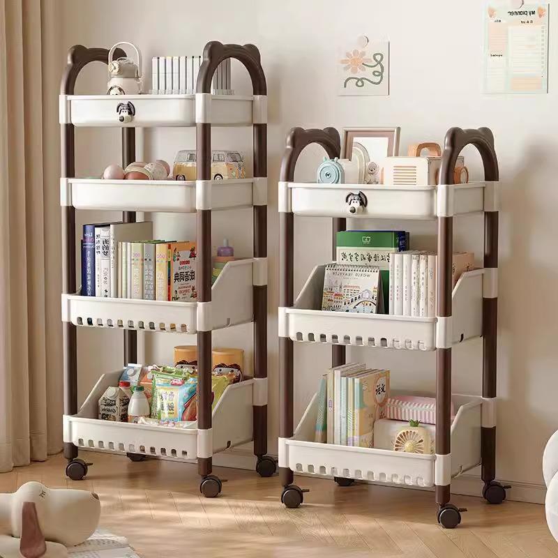 可移动多层收纳架客厅卧室厨房夹缝收纳架多功能收纳置物架小推车