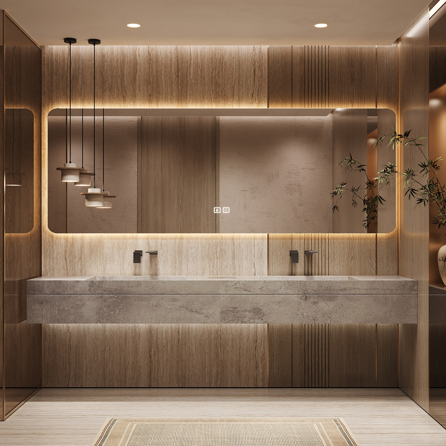 侘寂风定制岩板一体无缝盆浴室柜卫生间公用洗漱单双盆洗脸洗手池,家装主材,浴室柜组合,淘宝优惠券,粉丝福利购,淘宝优惠卷