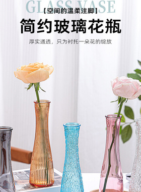 新款简约玻璃花瓶家居装饰