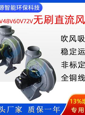 2200w清扫车48V直流风机直叶式吸树叶杂草PF150-3透浦式负压风机