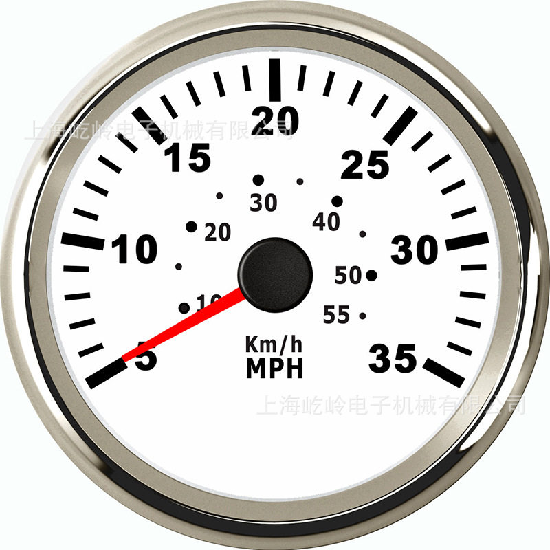 85mm指针气压式速度表35MPH55MPH65MPH船只改装通用仪表