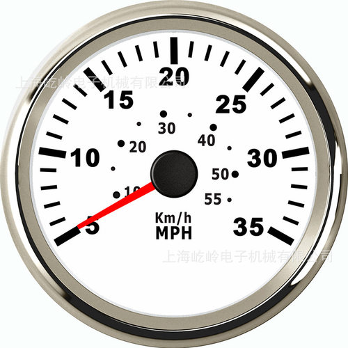 85mm指针气压式速度表35MPH55MPH65MPH船只改装通用仪表