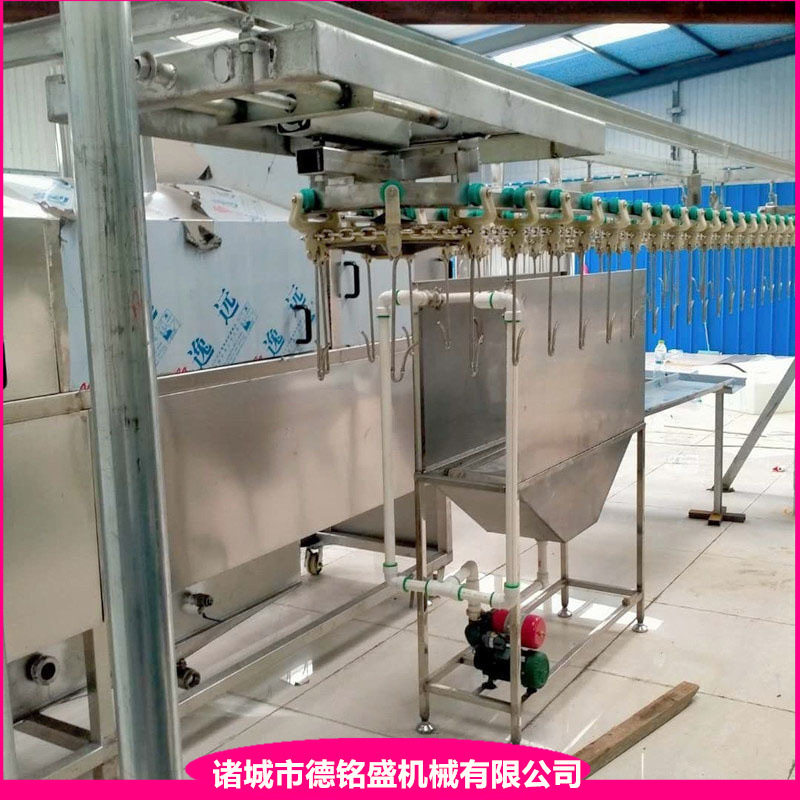 悬挂式炸鸡设备 带头扒鸡油炸机流水线 方形鸡鸭鹅卤煮锅