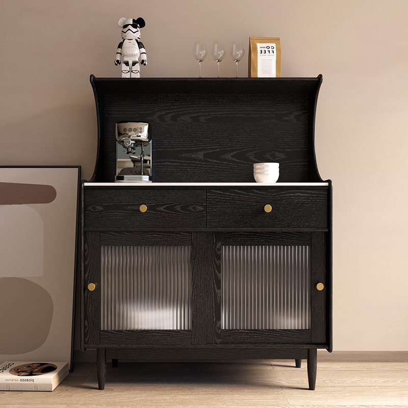 全实木餐边柜橡木黑色复古茶水酒水柜碗柜储物柜客厅美式法式简约,电子元器件市场,电线扎带/束线带,淘宝优惠券,粉丝福利购,淘宝优惠卷