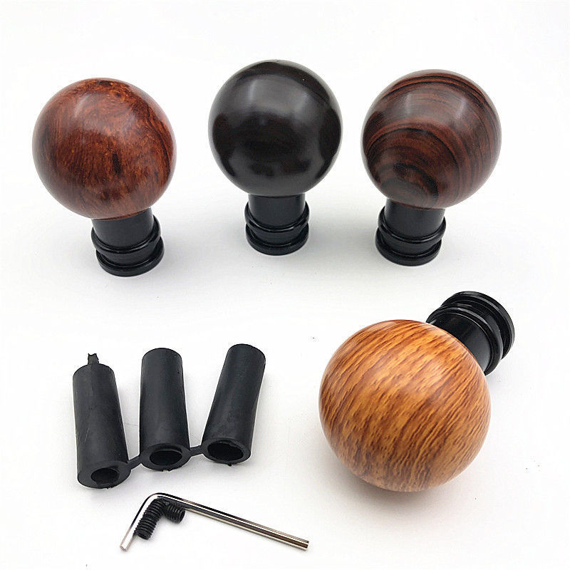 汽车桃木色档把头改装金属通用排挡头木纹铝合金换挡头挂挡波棍头