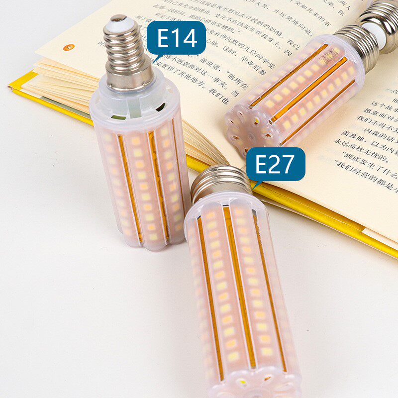玉米灯泡LED吊灯e27螺口三色变光e14螺纹螺旋型超亮玉米棒节能灯