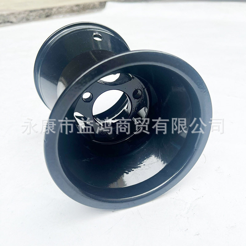 漂移竞技四轮三轮卡丁车5寸后轮毂 11X7.10-5寸铝轮毂镂空轮圈黑