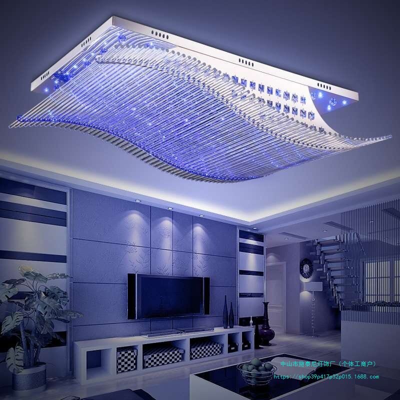 2024新款LED水晶长方形吸顶灯