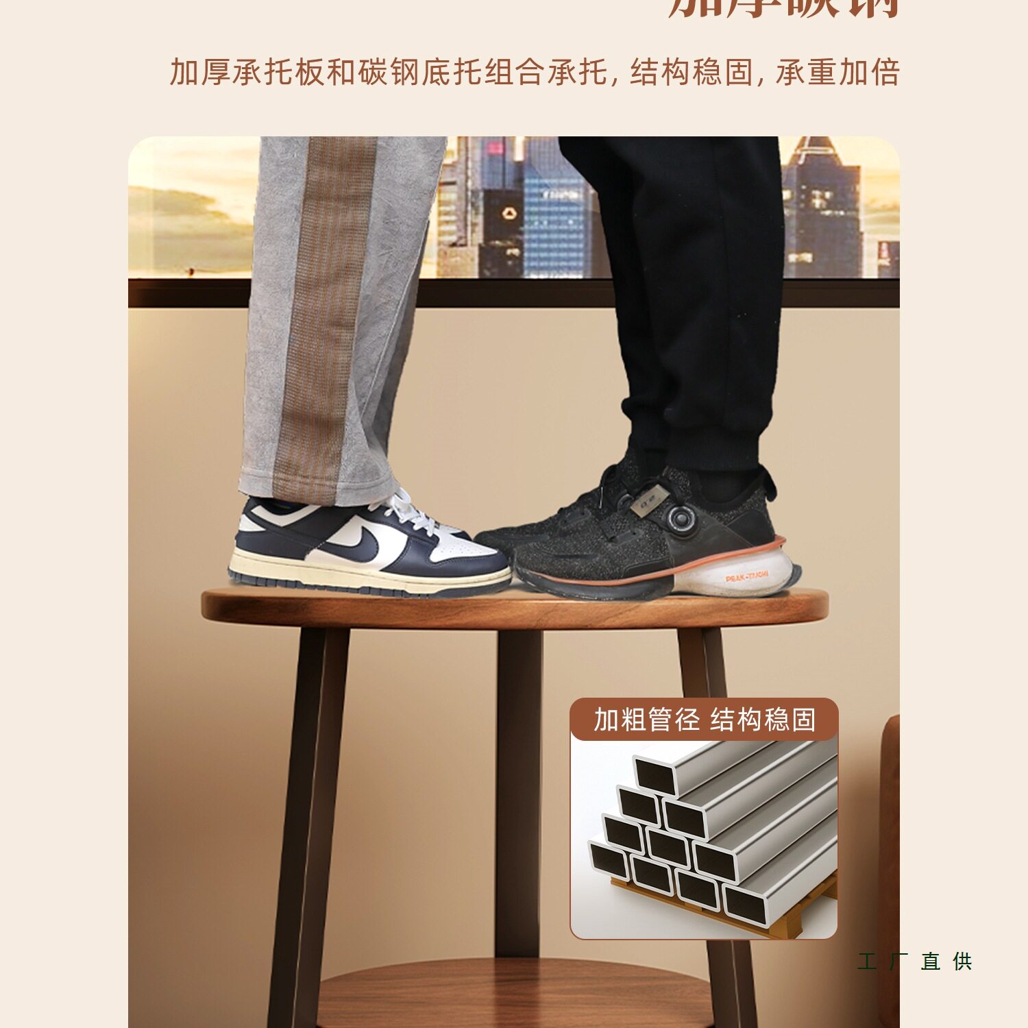 茶几小桌子客厅家用沙发边几可移动圆形阳台茶桌卧室床头柜置物架