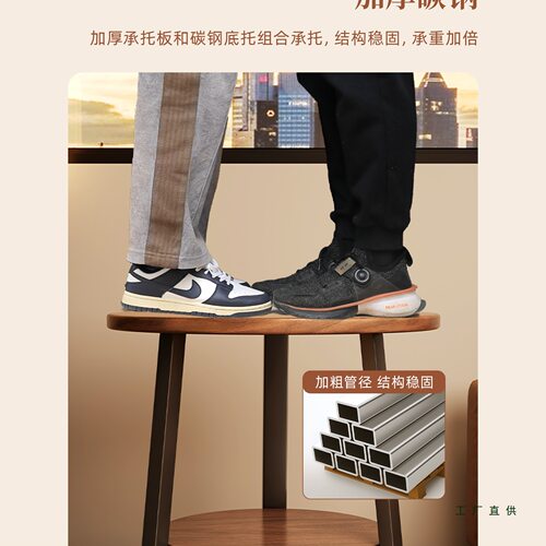 茶几小桌子客厅家用沙发边几可移动圆形阳台茶桌卧室床头柜置物架