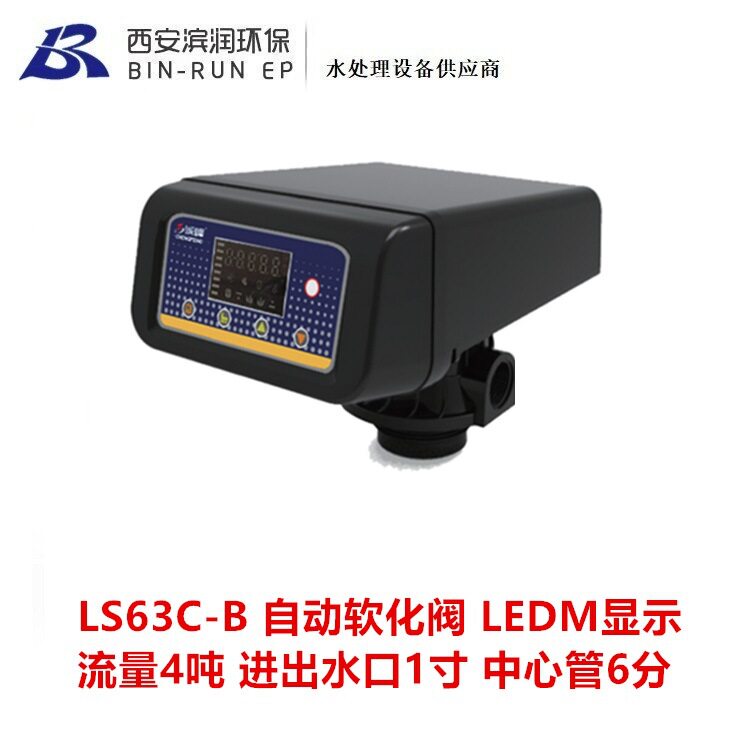 4吨LEDM自动软化阀进出水口1寸