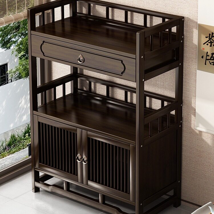 置物架家用储物柜中式茶室茶具收纳架子非实木展示柜多功能陈列架