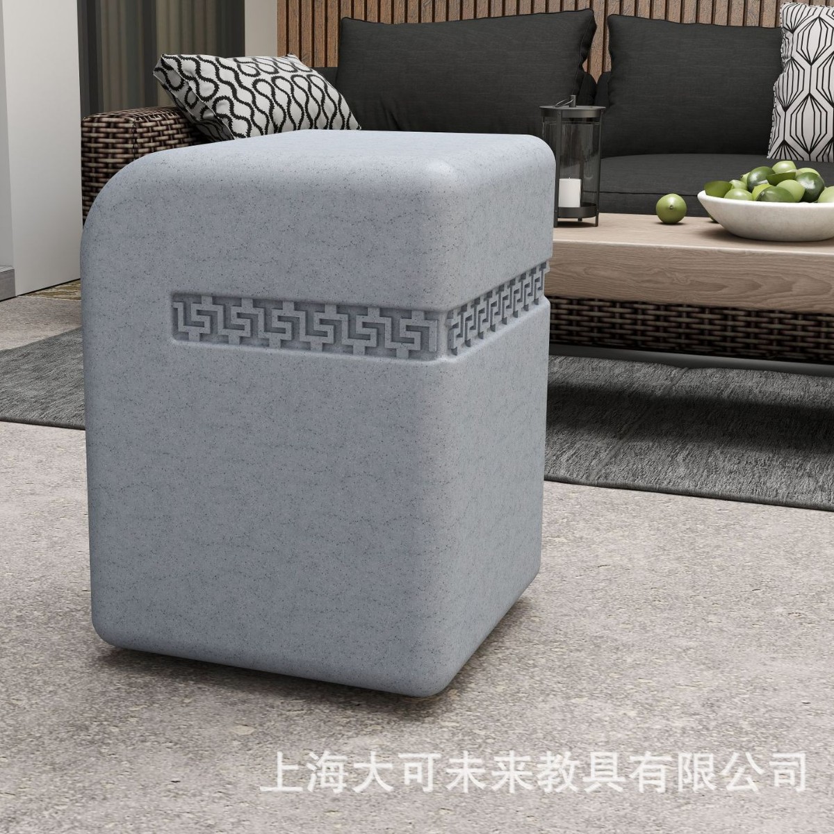 中小学音乐教室PE滚塑仿古凳