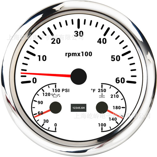 110MM指针转速表发动机测速表0-3/4/6/7/8KRPM 组合油压表水温表