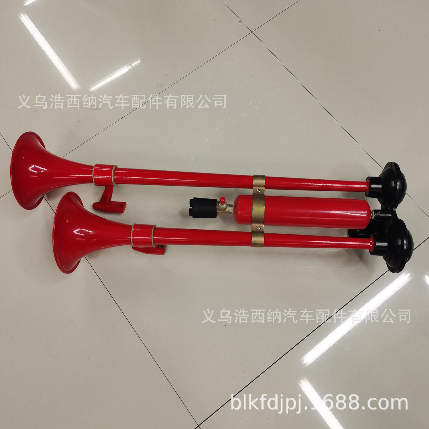 卡车货车拖车双管笛声电控气喇叭12V/24V锌合金发烧级车载喇叭