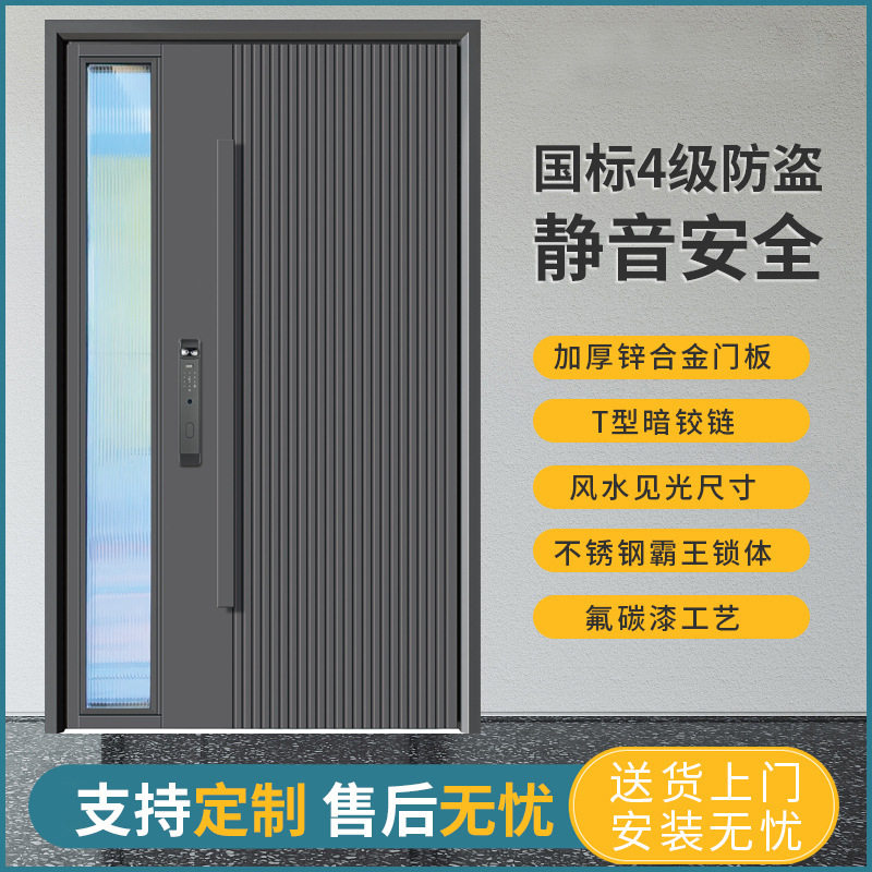 玻璃拼接门4级防盗安全门家用门玻璃门透光非标门别墅大门
