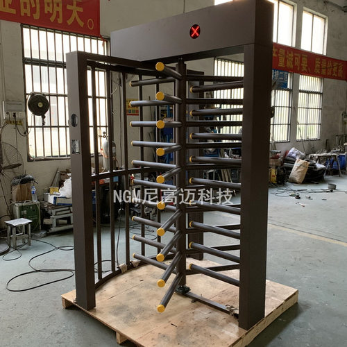 转闸人行道辊栅钢化玻璃旋转门实名制闸机烤漆门禁防尾随全高转闸