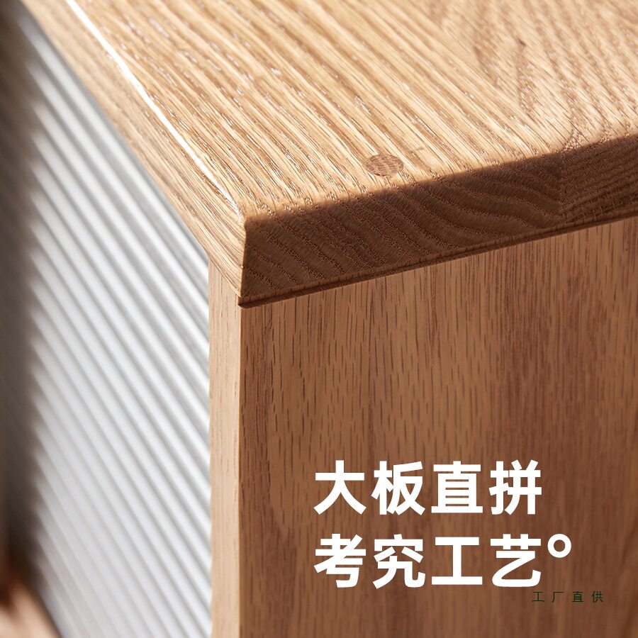 全实木书柜橡木客厅落地免安装置物柜学生家用书房自由组合储物柜