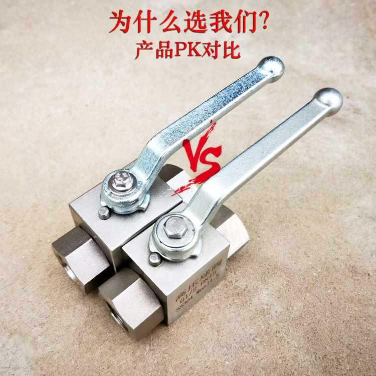 5IJO304不锈钢高压球阀50mpa液压手动截止阀油水气开关阀门内丝牙