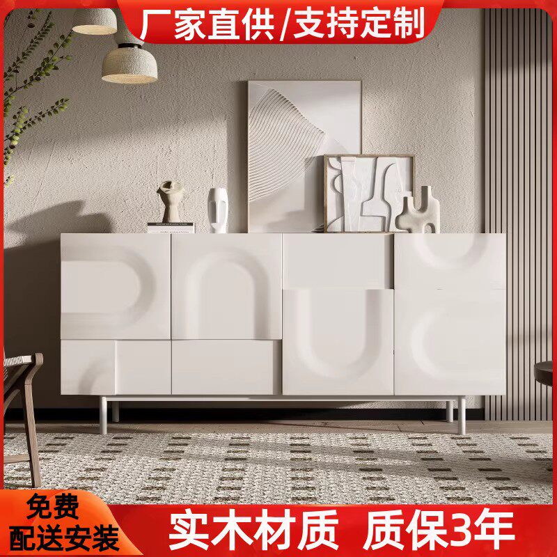 北欧简约实木烤漆玄关收纳柜