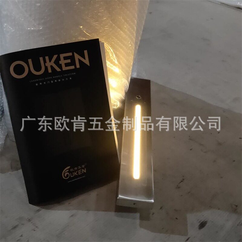 欧肯2021新品热销感应灯光智能拉手 别墅大门拉手把手