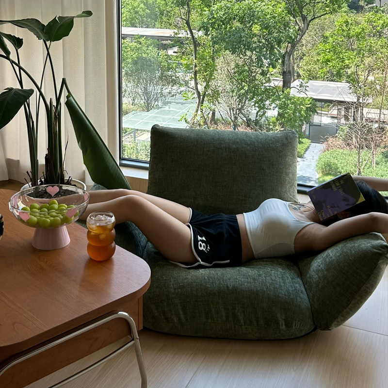 懒人沙发榻榻米沙发椅阳台躺卧网红卧室双人小沙发叠可躺可睡