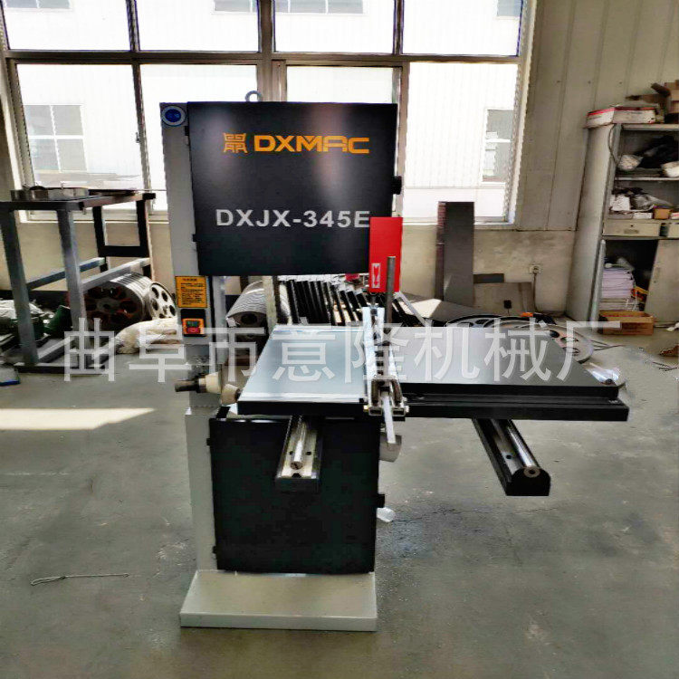 喉深1500三轮滑轨推台带锯机 mj346木工带锯机质保一年操作间单