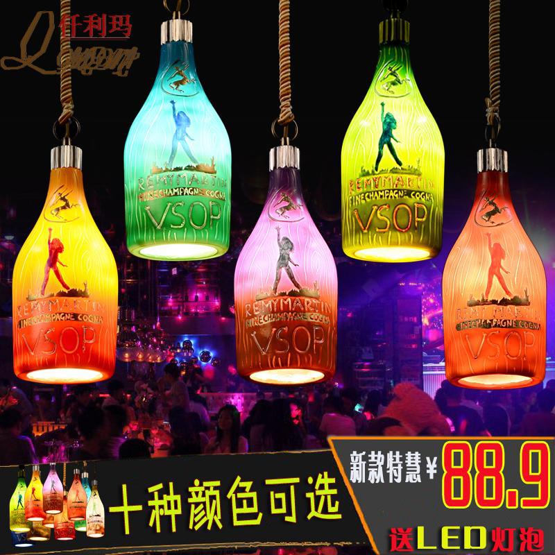 现代创意酒吧吧台吊灯欧式复古咖啡厅个性灯具美式麻绳单头餐厅灯